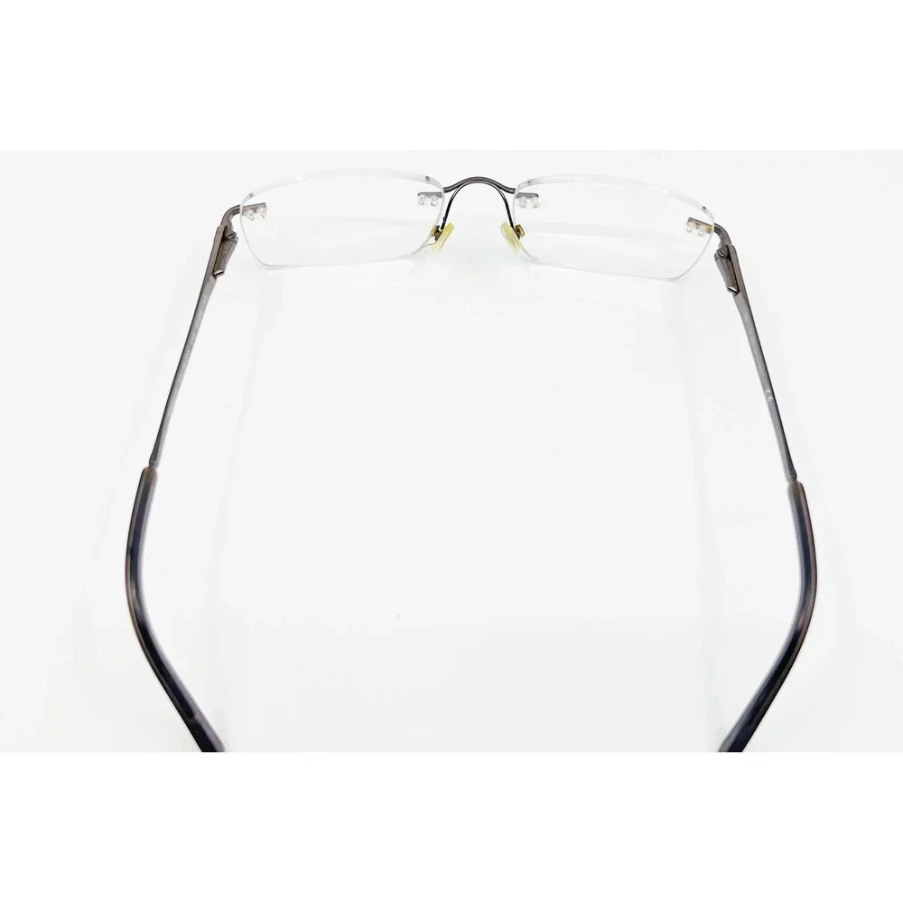 Pure Eyewear Eyeglasses Mens Gray Rimless Titanium Valor 203 52-18-140
